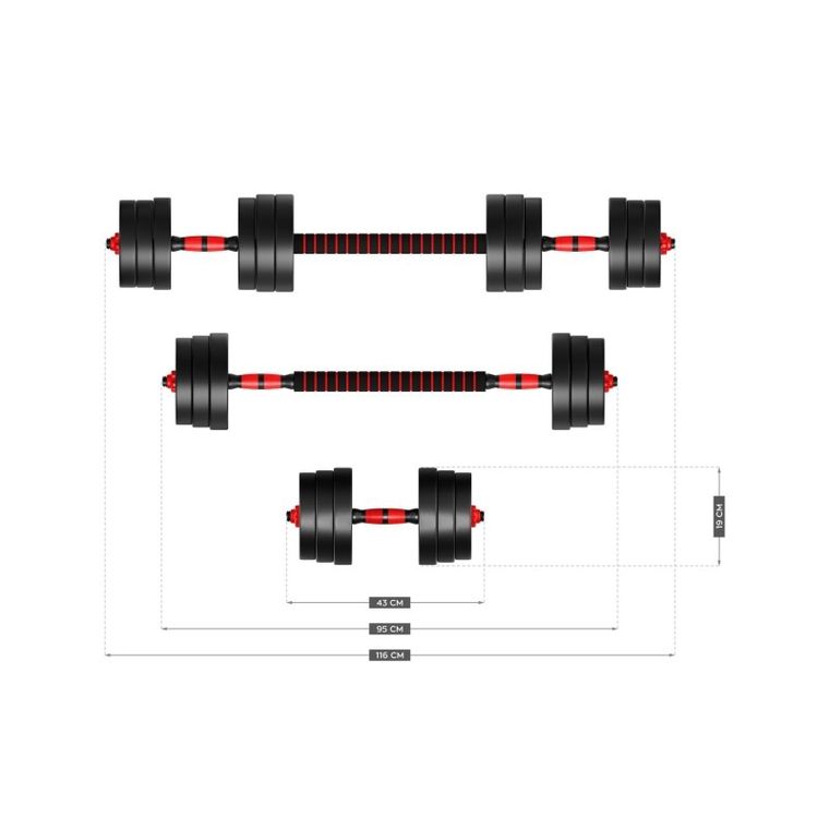 Athler, Lion 20, zestaw hantli bitumicznych