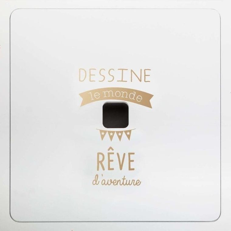 Atmosphera for kids, stolik dla dzieci z tablicą do pisania + 2 taboret