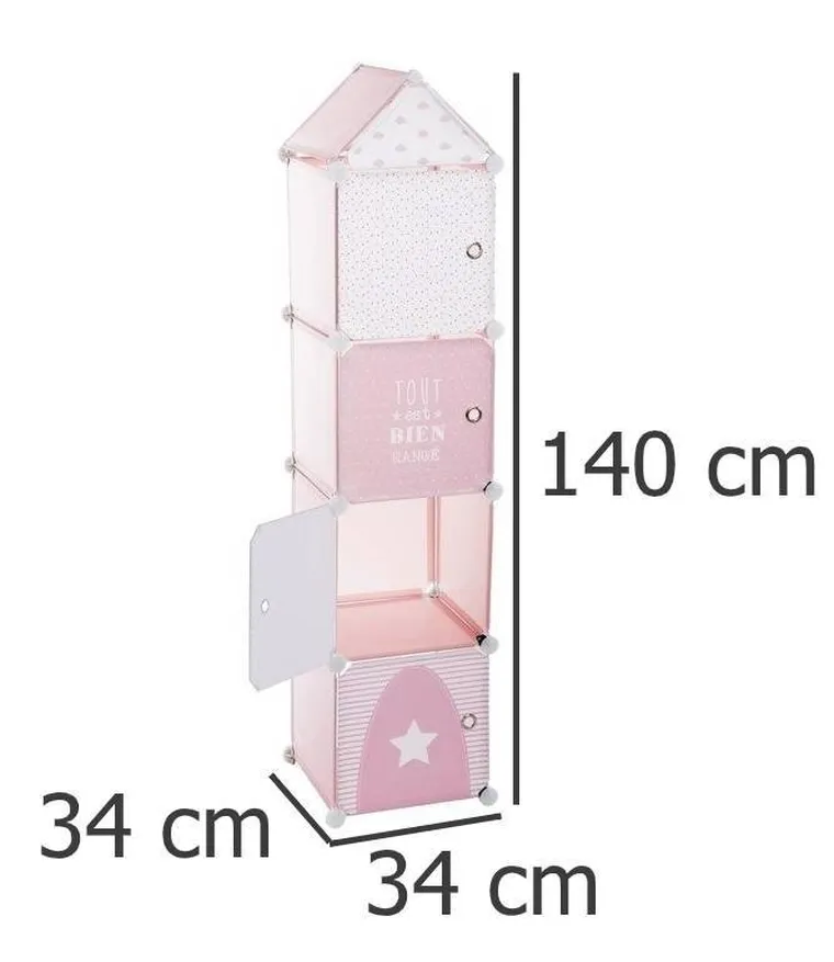 Atmosphera for Kids, szafka z półkami, 4 przegródki, 34-140-32 cm