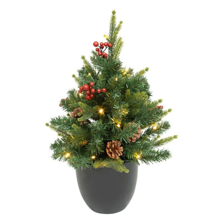 Atmosphera, Kappi, sztuczna choinka w doniczce, ze światełkami