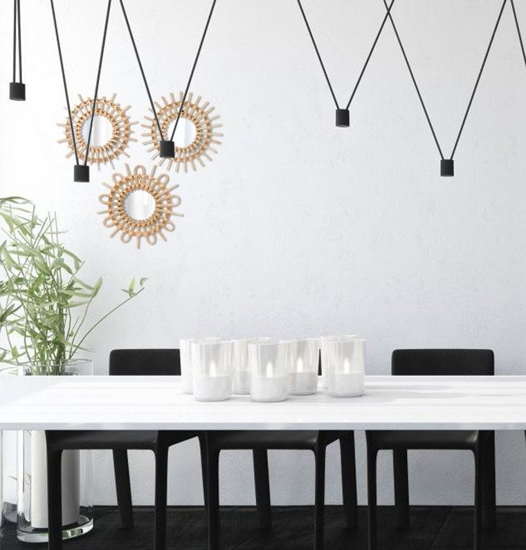 Atmosphera, komplet luster dekoracyjnych z wikliny, ø 28 cm, 3 szt.