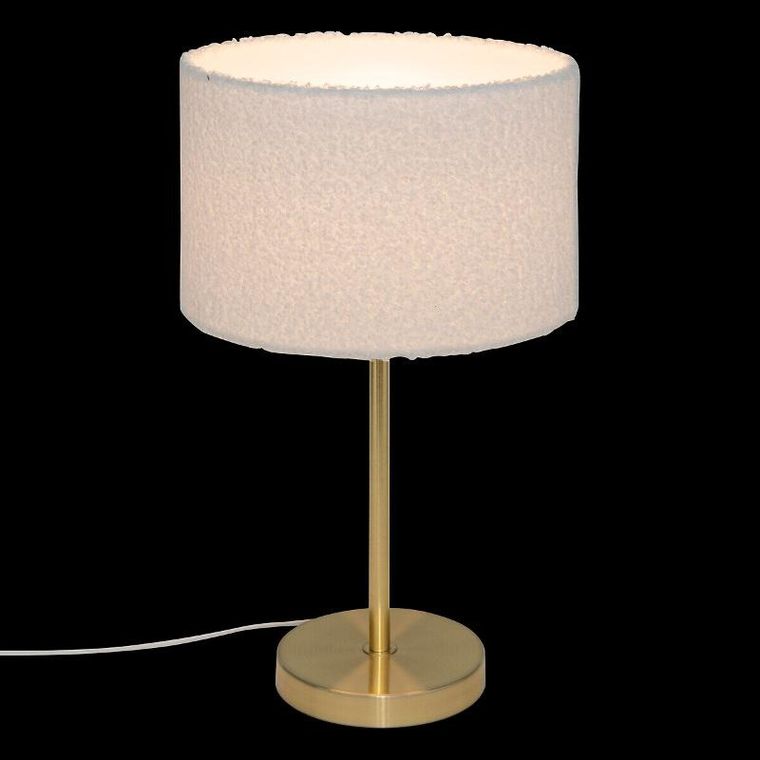 Atmosphera, lampa stołowa z kloszem boucle, Tina, wys. 49 cm