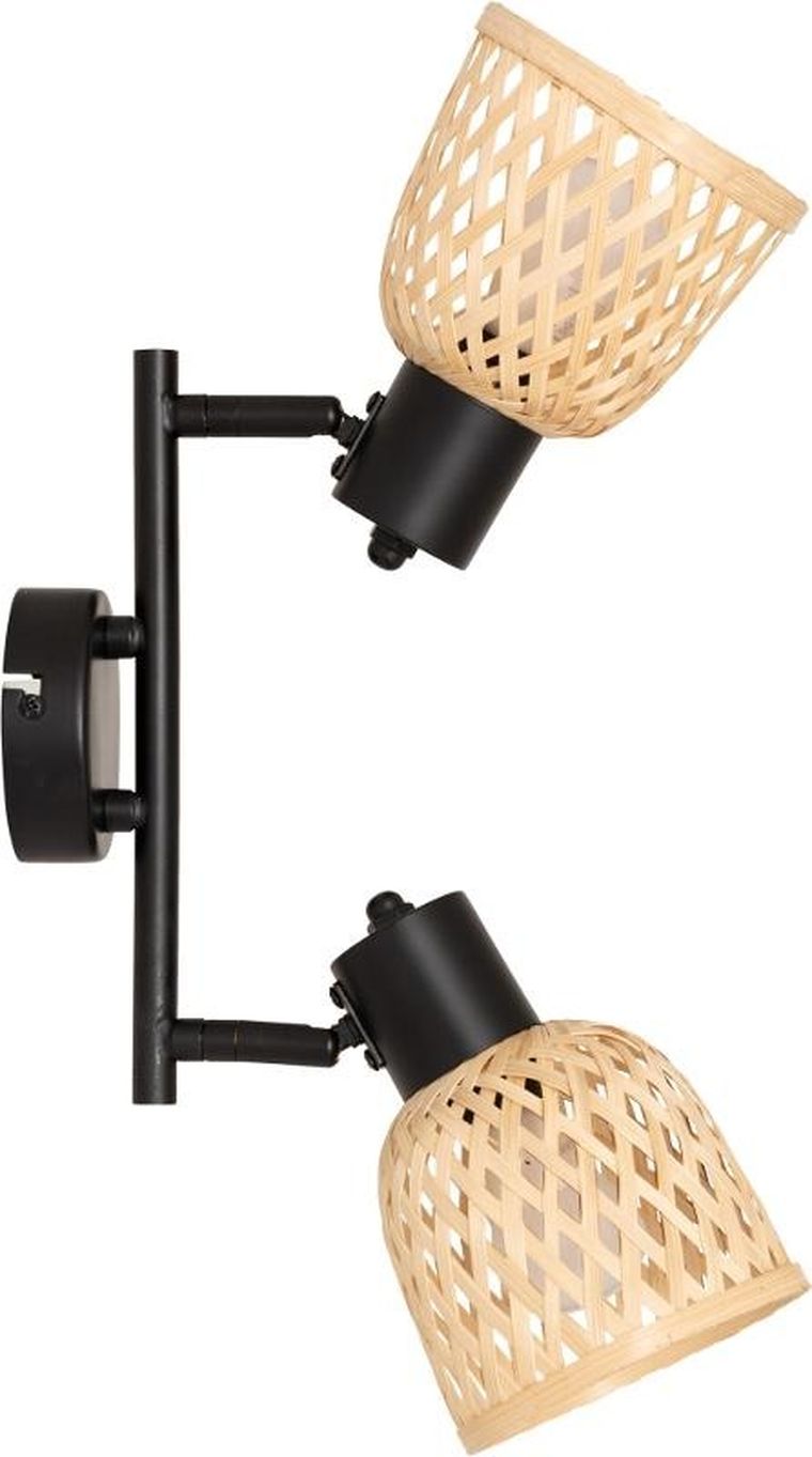 Atmosphera, Lio, lampy sufitowe, 2 klosze z plecionego bambusa, 2xśrednica 17 cm