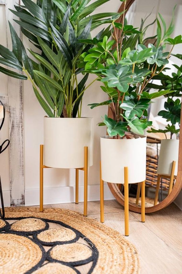 Atmosphera, sztuczna palma jak żywa w doniczce z plecionki, wys. 80 cm