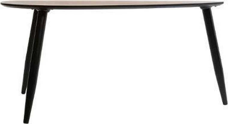 Atmosphera, zestaw 2 stolików kawowych, Mileo, podłużny kształt, efekt drewna orzechowego