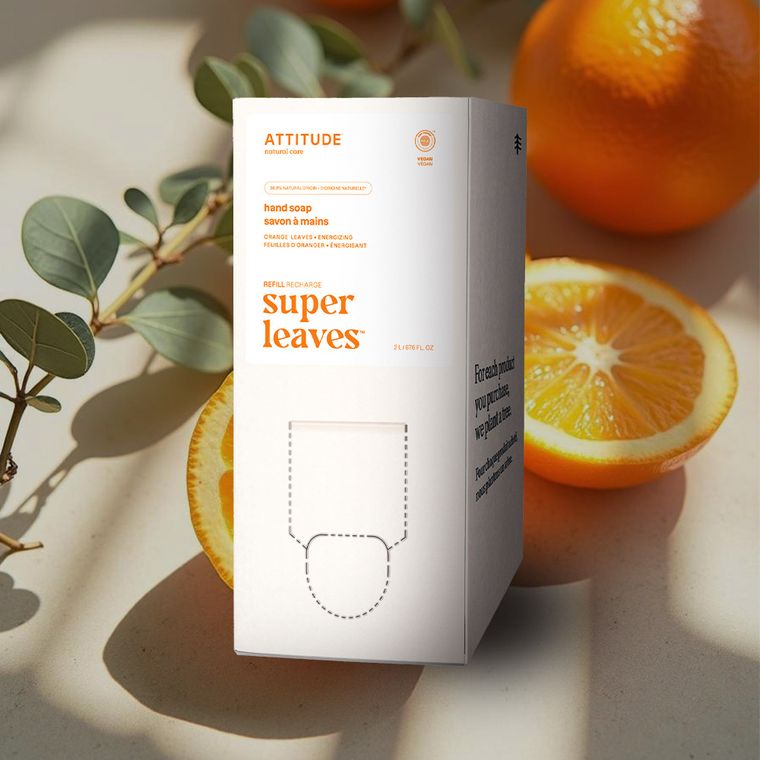 Attitude, mydło do rąk, Orange Leaves, 2L
