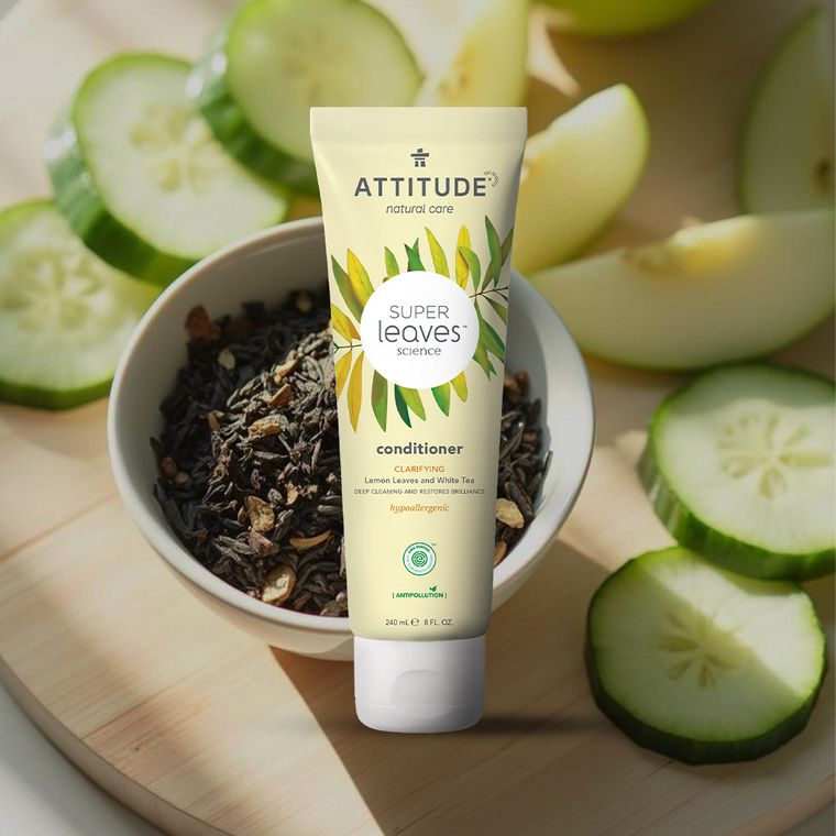 Attitude, odżywka oczyszczająca do włosów z liśćmi cytryny i białą herbatą, 240 ml