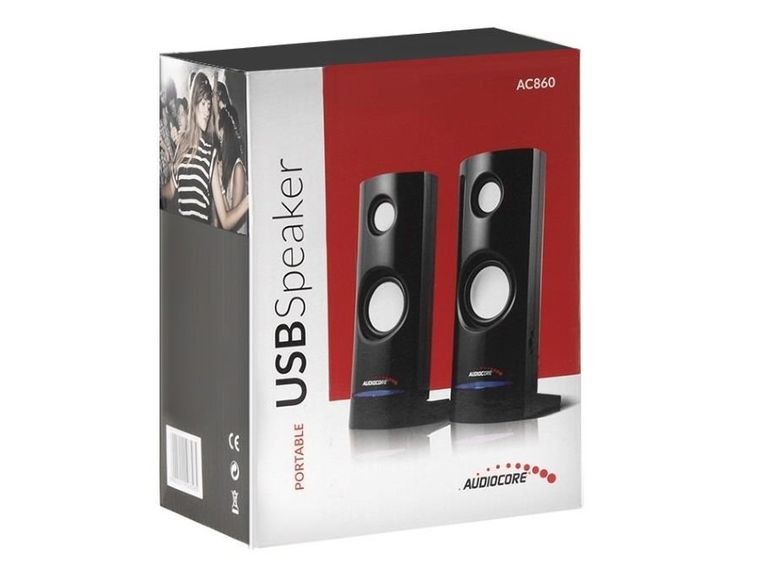 Audiocore, AC860 2.0, zestaw głośników komputerowych, czarny