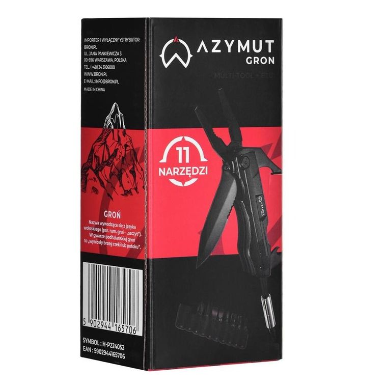 Azymut, Gron, multitool, z kaburą do pasa