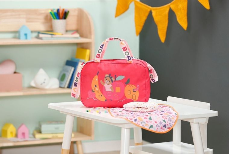 Baby Born, Changing Bag Pinplay, torba z akcesoriami do przewijania lalek