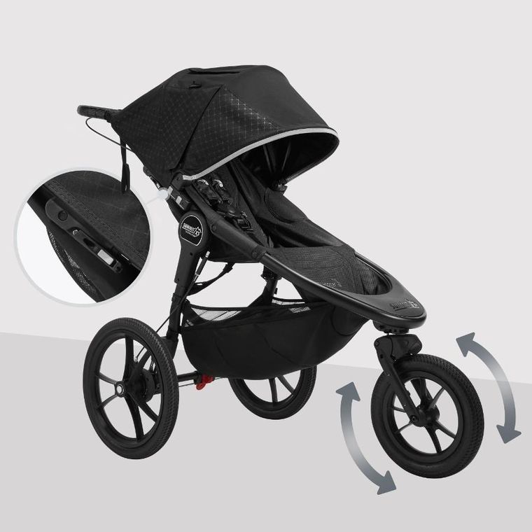 Baby Jogger, Summit X3 2w1, wózek spacerowy do joggingu z gondolą, midnight black