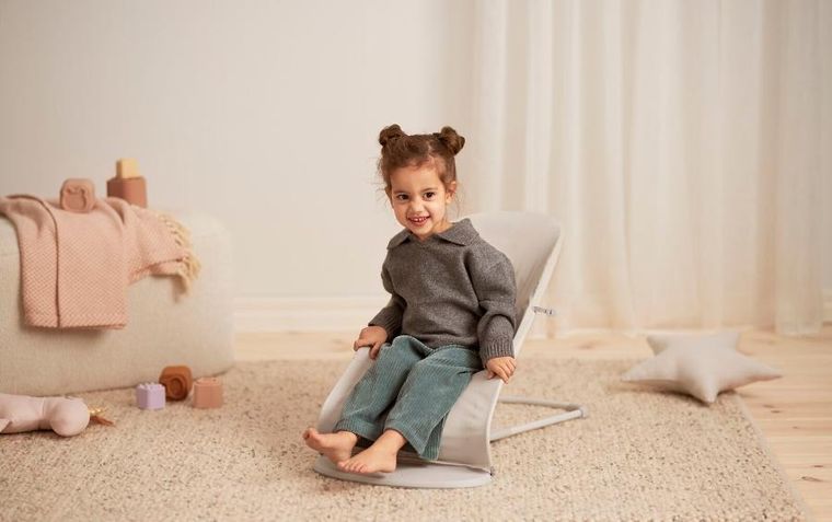 BabyBjörn, Balance Soft Woven/Jersey, leżaczek, Tri Fabric, jasny beż