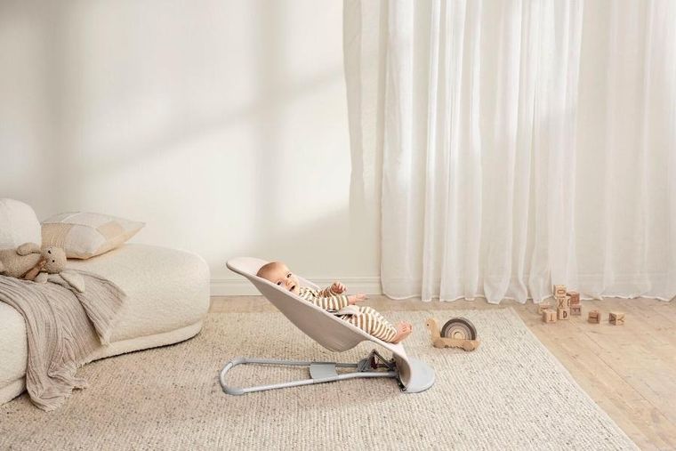 BabyBjörn, Bliss Woven, leżaczek bujaczek, melanżowy beżowy