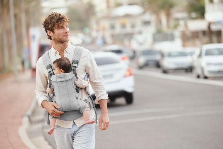 BabyBjörn, Harmony, Woven, nosidełko, jasny szary, melanż