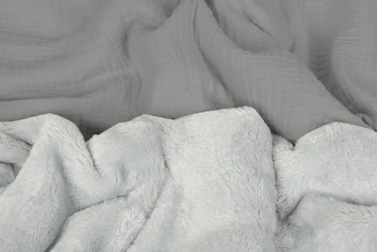 BabyMatex, kocyk z kapturkiem, koala muślin, szary, 95-95 cm