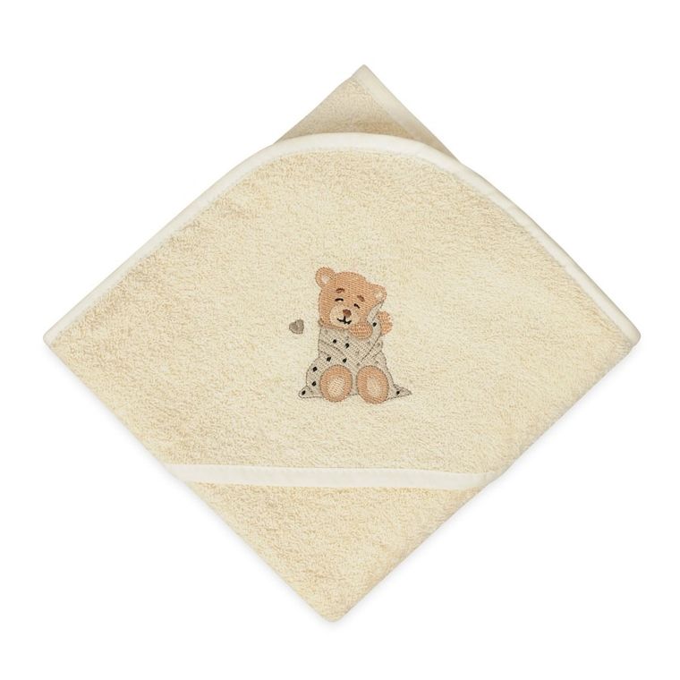 BabyMatex, Maxi, okrycie kąpielowe, niemowlęce, ecru, 100-100 cm