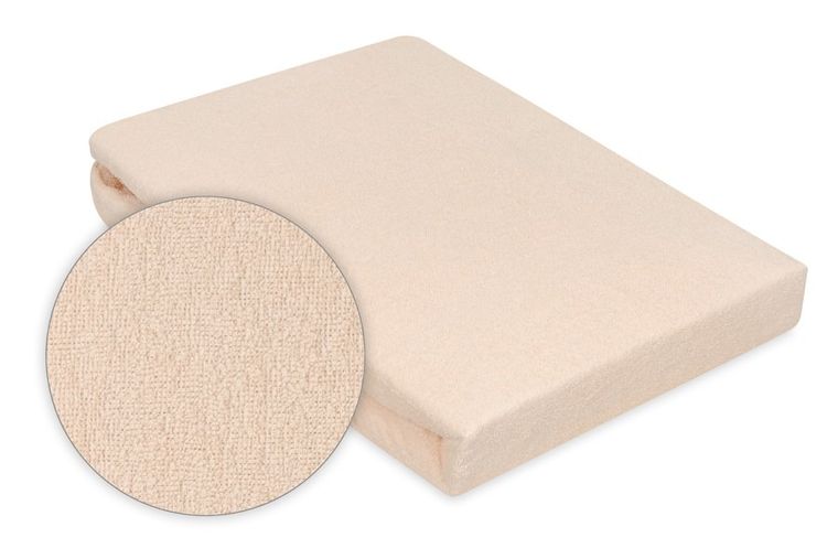 BabyMatex, prześcieradło z gumką, frotte, premium, jasnobeżowe, 60-120 cm