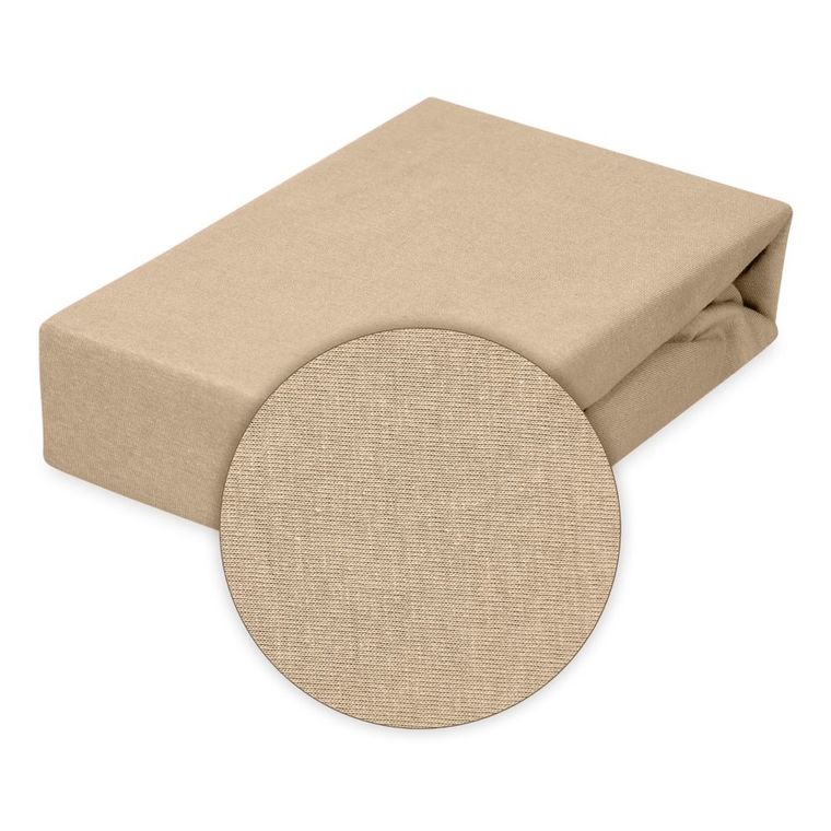 BabyMatex, prześcieradło z gumką, jersey, beżowe, 70-140 cm