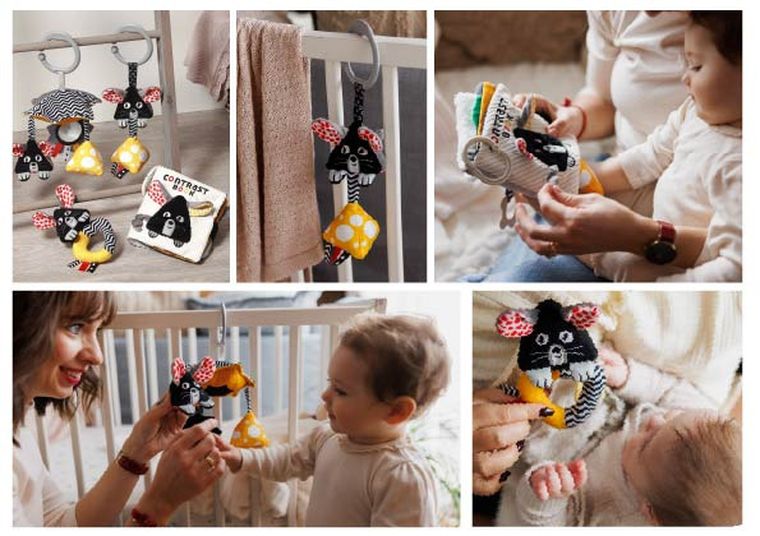 BabyOno, kontrastowa zawieszka sensoryczna, Mouse