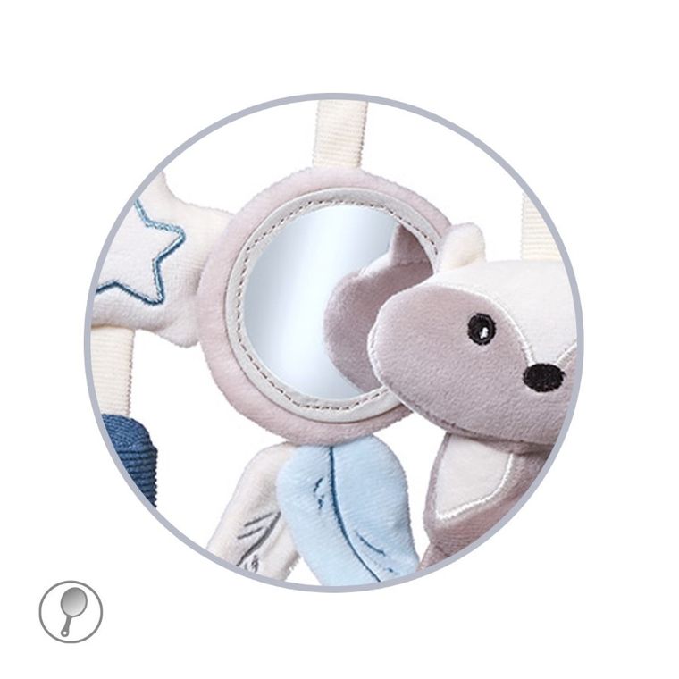 BabyOno, zabawka edukacyjna- zawieszka do wózka i fotelika RACCOON
