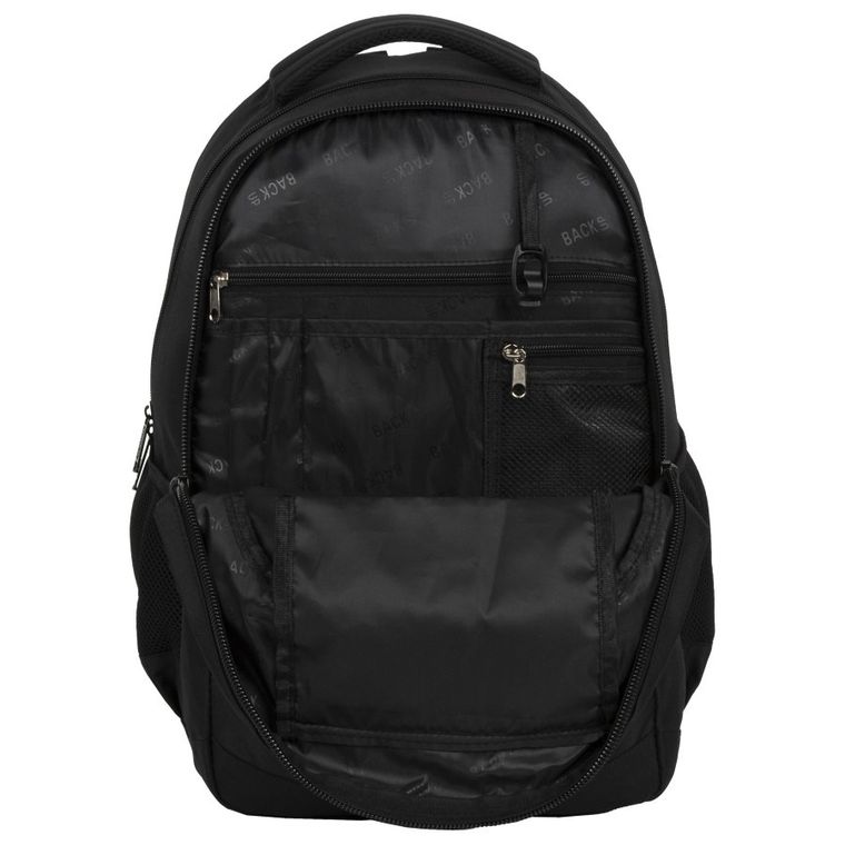 BackUp, plecak szkolny, 3-komorowy, Czarny