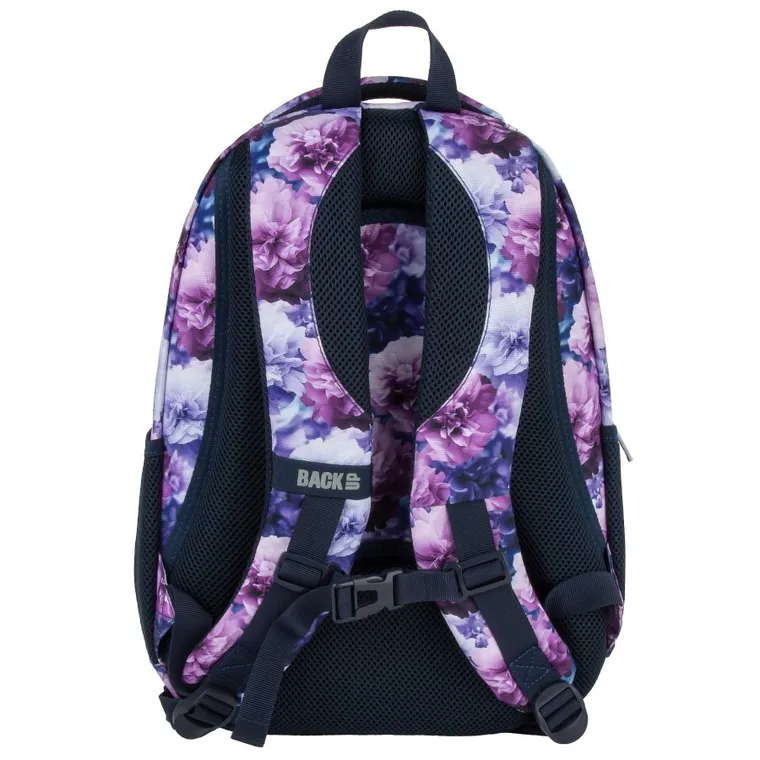 BackUp, plecak szkolny, 3-komorowy, Violet Bloom