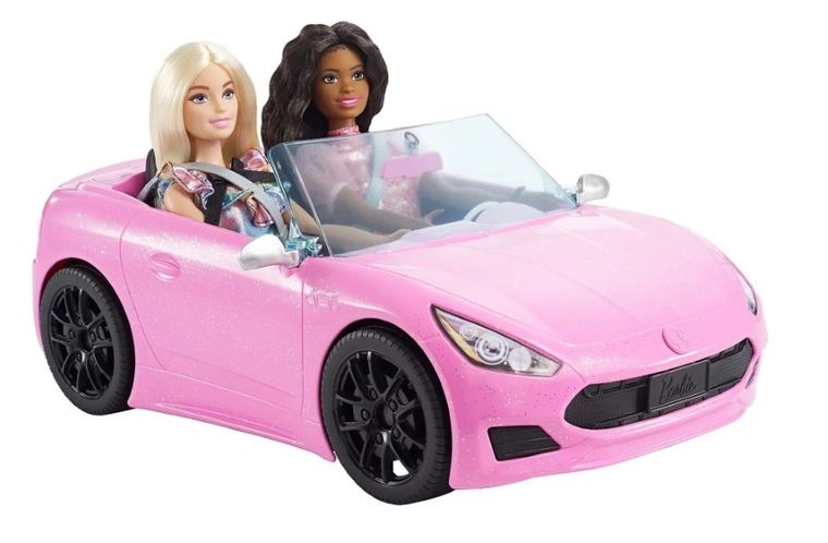 Barbie, Dream House Deluxe, Domek dla lalek - 60 rocznica, zestaw z 2 lalkami i kabrioletem
