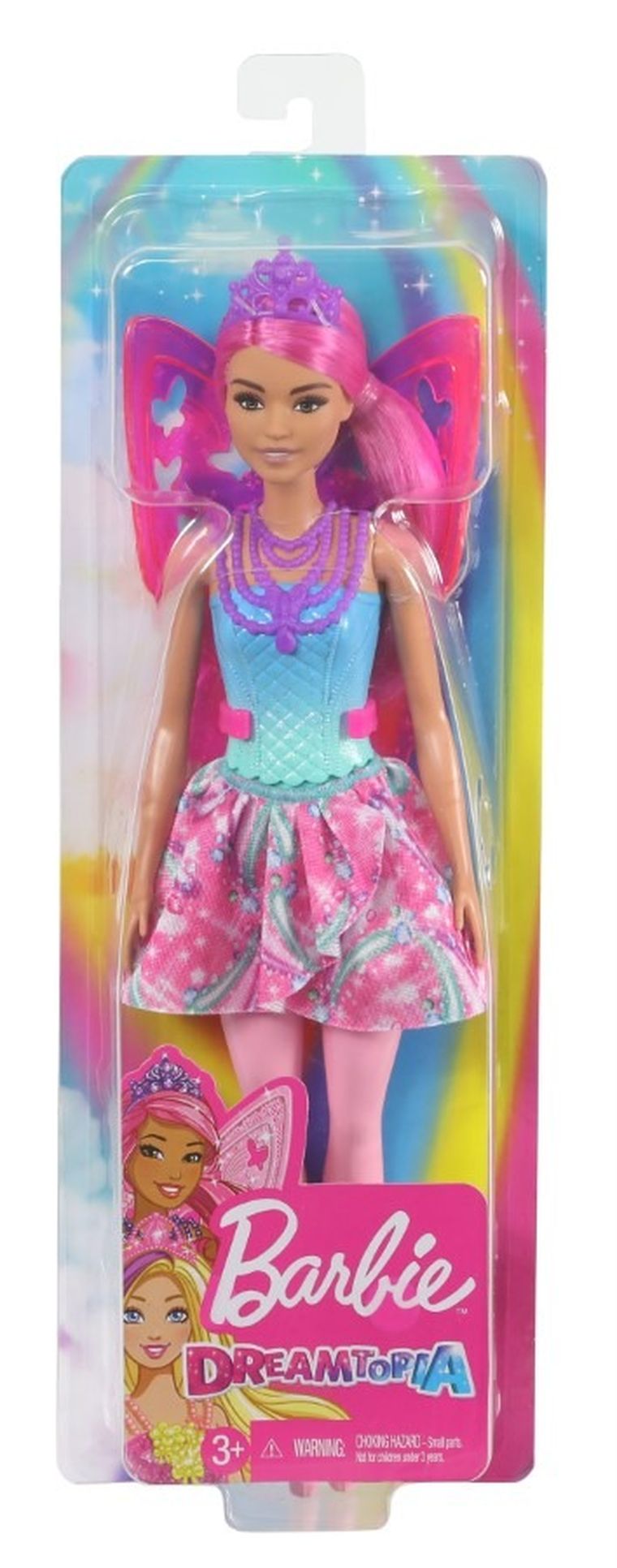 Barbie, Dreamtopia, lalka wróżka z różowymi włosami