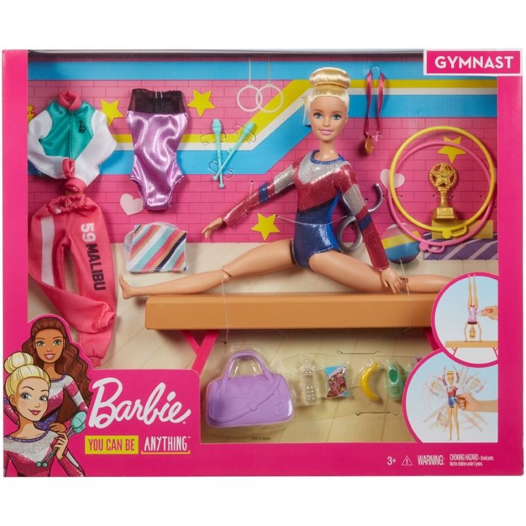 Barbie, Gimnastyczka, zestaw z lalką akcesoriami