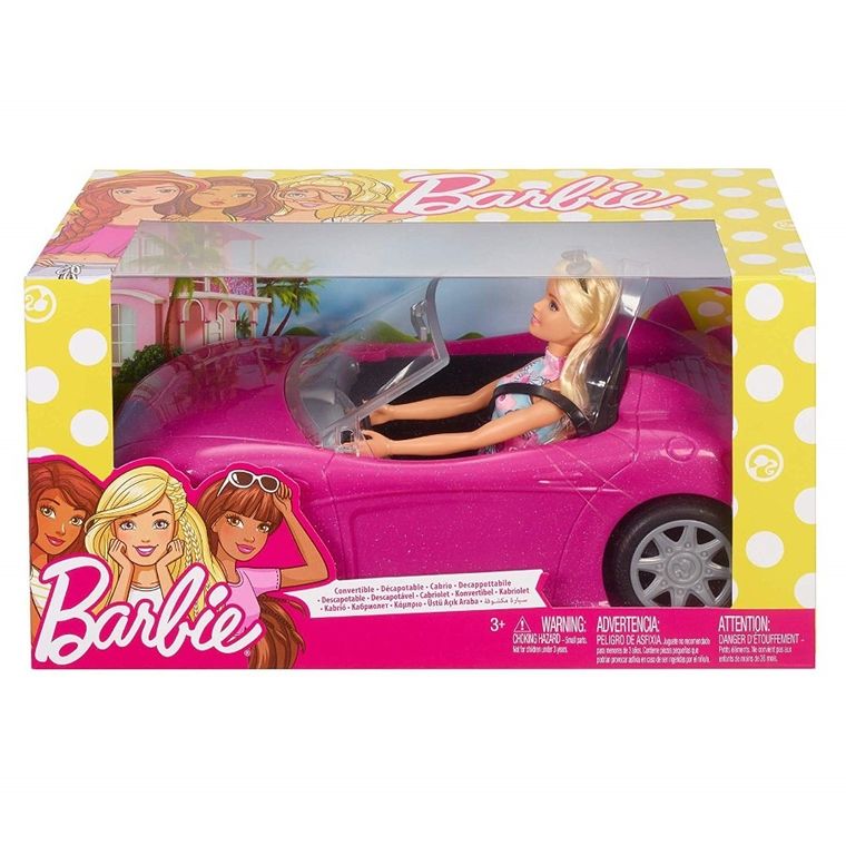 Barbie, Różowy kabriolet i lalka, zestaw