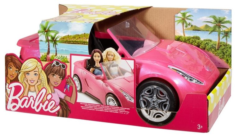 Barbie, Różowy kabriolet, zestaw bez lalki