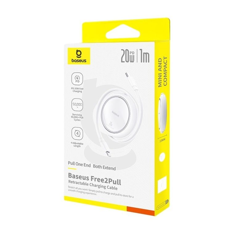 Baseus, Free2Pull, kabel USB-C, 20W, 1m