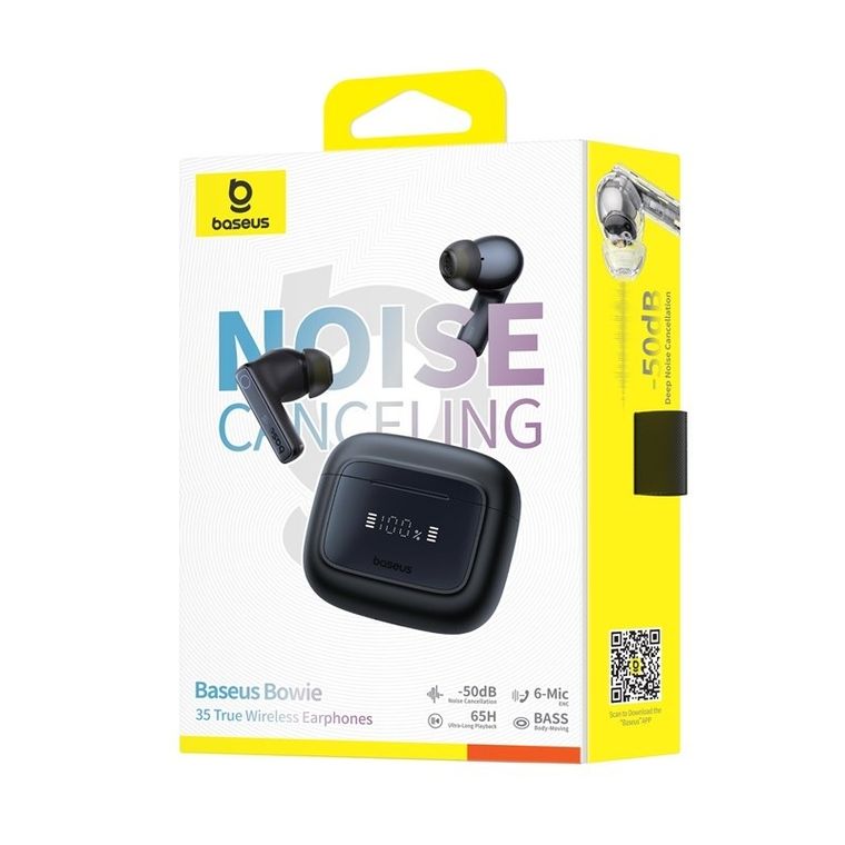 Baseus, słuchawki bezprzewodowe, Bowie 35, czarny