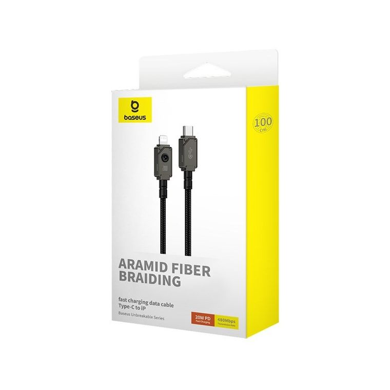 Baseus, Unbreakable, kabel USB C, Lightning 20W, 1m