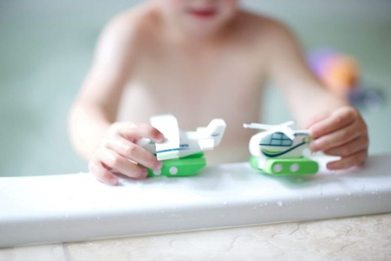 BathBlocks, Lądowisko dla wodolotów, zabawka do kąpieli, 13 elementów