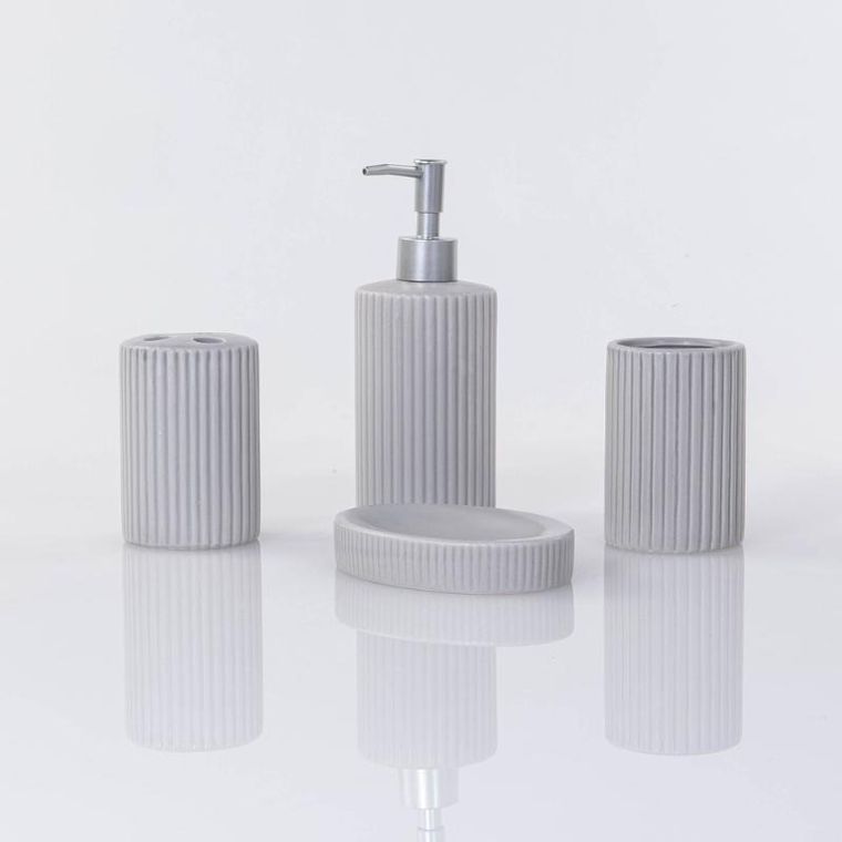Bathroom Solutions, zestaw ceramicznych akcesoriów łazienkowych, 4 elementy