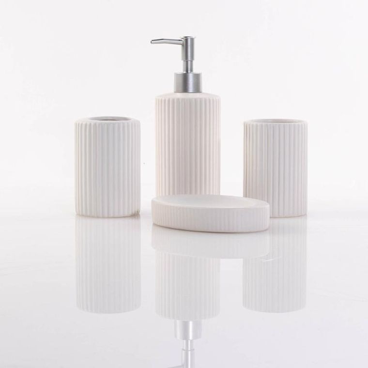 Bathroom Solutions, zestaw ceramicznych akcesoriów łazienkowych, 4 elementy