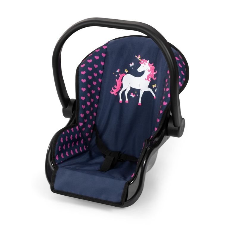 Bayer Design, Buggy, wózek spacerówka dla lalek, zestaw z kołyską, matą, torbą i akcesoriami, granatowo-różowy