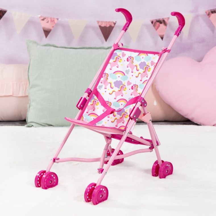 Bayer Design, Buggy, wózek spacerówka z lalką bobas i akcesoriami, różowy