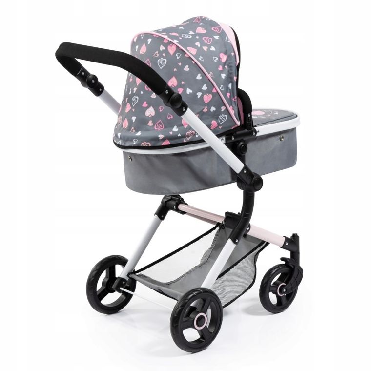 Bayer Design, Neo Vario Combi, głęboki wózek dla lalek z torbą, szary