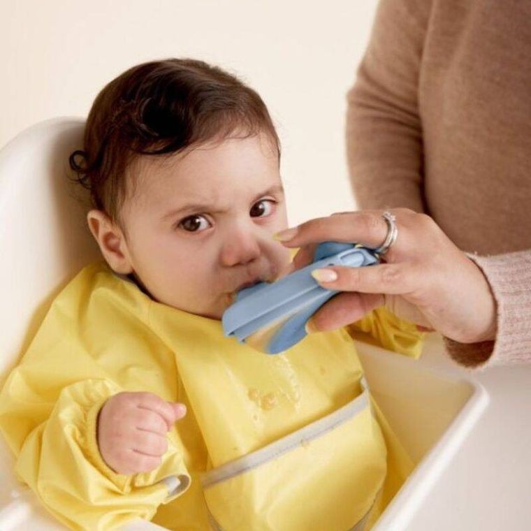 b.box, Fill + Feed, silikonowa miseczka z pokrywką do karmienia niemowląt i dzieci, piwonia