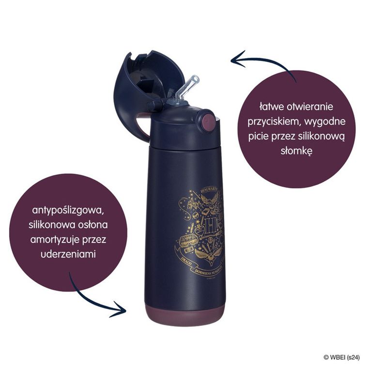 b.box, Harry Potter, butelka termiczna ze słomką, 500 ml