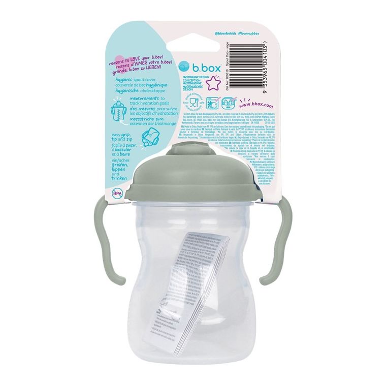 b.box, kubek z miękkim ustnikiem, szałwiowy