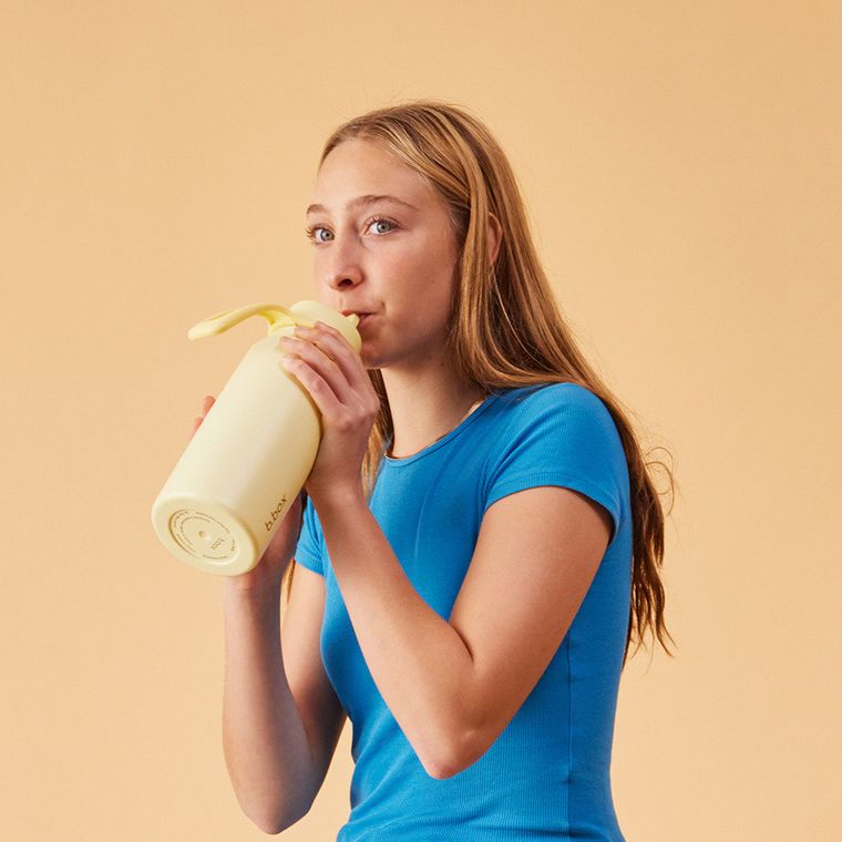 b.box, Lemon Twist, butelka termiczna ze składanym ustnikiem, stal nierdzewna, 1l