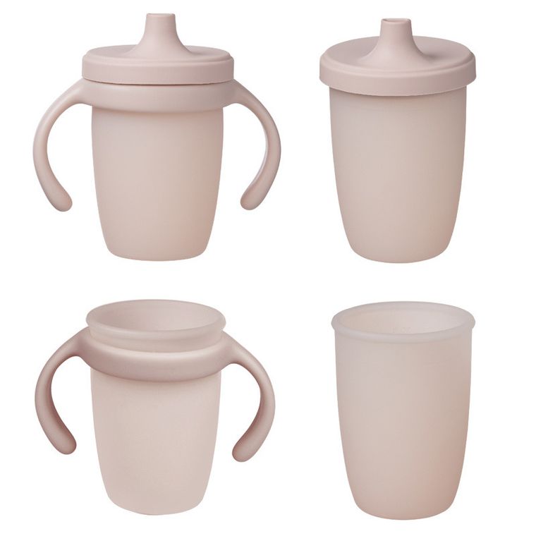 b.box, silikonowy kubek z ustnikiem, różowy