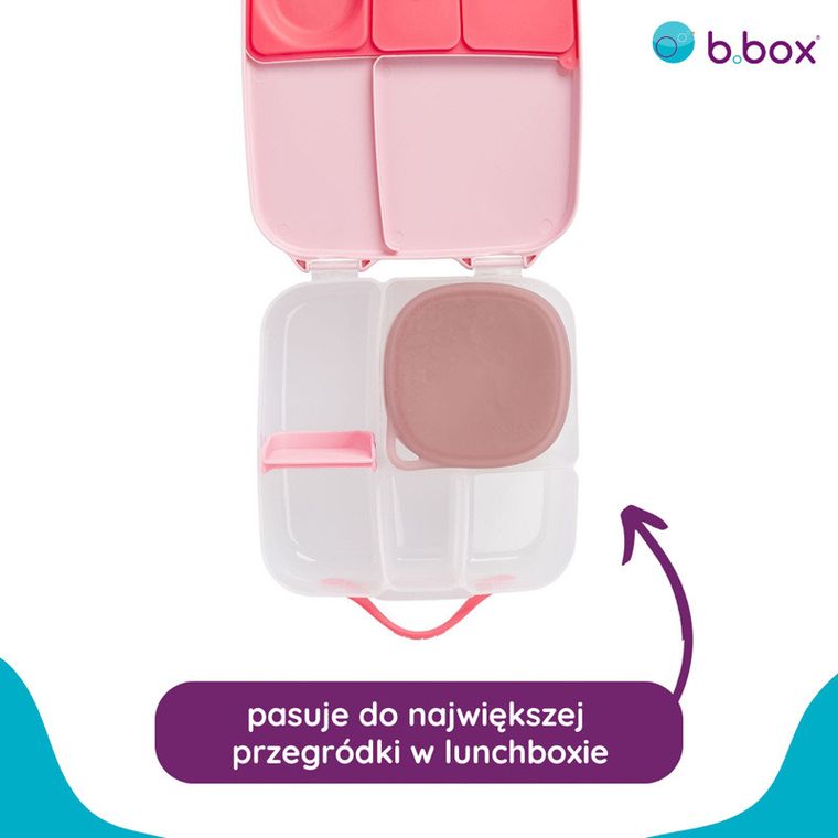 b.box, silikonowy pojemnik z pokrywką do lunchboxa, Berry