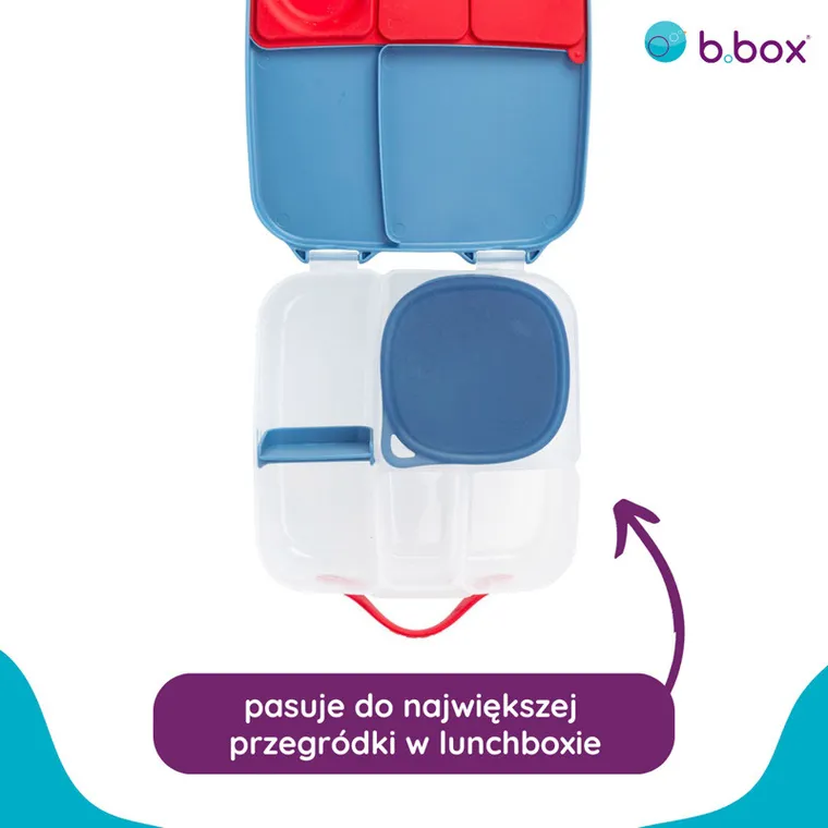 b.box, silikonowy pojemnik z pokrywką do lunchboxa, Ocean