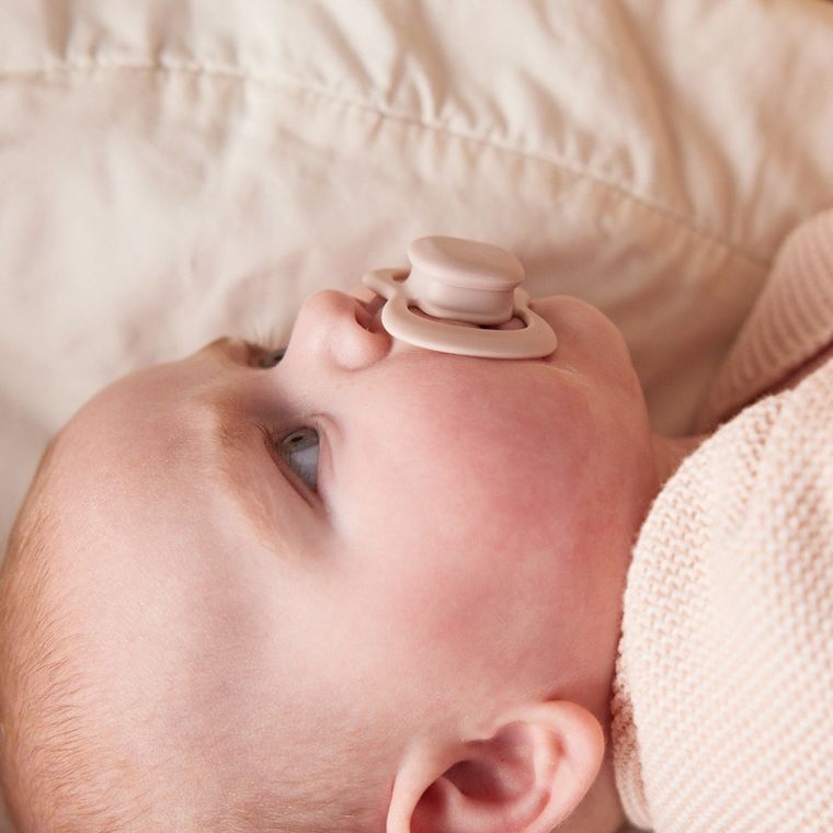 b.box, smoczek symetryczny, 0-6m, róż/latte, 2 szt.