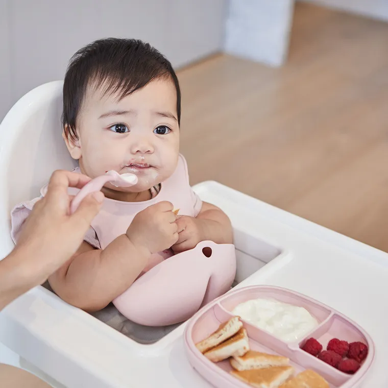 b.box, talerzyk z przyssawką 2w1, różowy