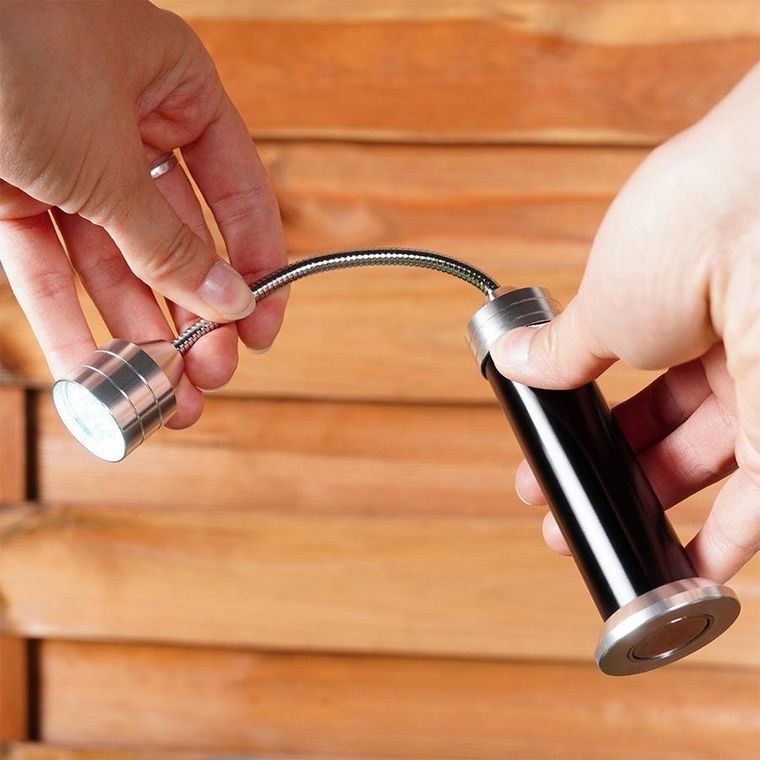 BBQ, lampka do grilla, magnetyczna, regulowana, LED, 24 cm